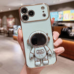 เคสโทรศัพท์ที่ยึดนักบินอวกาศชุบ Electroplating สำหรับ iPhone 17e / 16e, สำหรับ iPhone 17 Pro Max, สำหรับ iPhone 17 Pro, สำหรับ iPhone 17, สำหรับ iPhone Air, สำหรับ iPhone 16 Pro Max, สำหรับ iPhone 16 Pro, สำหรับ iPhone 16 Plus