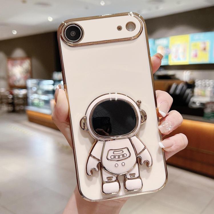 เคสโทรศัพท์ที่ยึดนักบินอวกาศชุบ Electroplating สำหรับ iPhone 17e / 16e, สำหรับ iPhone 17 Pro Max, สำหรับ iPhone 17 Pro, สำหรับ iPhone 17, สำหรับ iPhone Air, สำหรับ iPhone 16 Pro Max, สำหรับ iPhone 16 Pro, สำหรับ iPhone 16 Plus