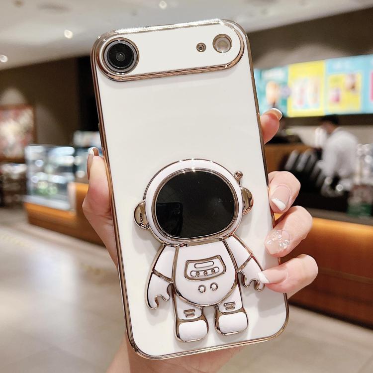 เคสโทรศัพท์ที่ยึดนักบินอวกาศชุบ Electroplating สำหรับ iPhone 17e / 16e, สำหรับ iPhone 17 Pro Max, สำหรับ iPhone 17 Pro, สำหรับ iPhone 17, สำหรับ iPhone Air, สำหรับ iPhone 16 Pro Max, สำหรับ iPhone 16 Pro, สำหรับ iPhone 16 Plus