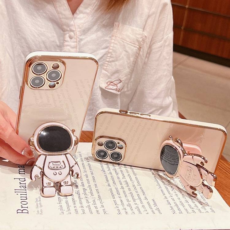 เคสโทรศัพท์ที่ยึดนักบินอวกาศชุบ Electroplating สำหรับ iPhone 17e / 16e, สำหรับ iPhone 17 Pro Max, สำหรับ iPhone 17 Pro, สำหรับ iPhone 17, สำหรับ iPhone Air, สำหรับ iPhone 16 Pro Max, สำหรับ iPhone 16 Pro, สำหรับ iPhone 16 Plus