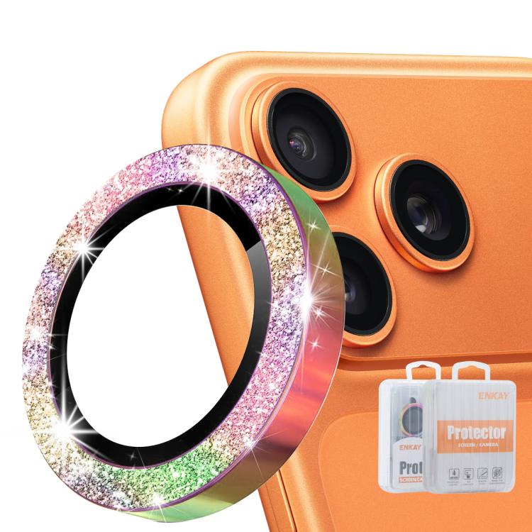 ฟิล์มกระจกนิรภัยอลูมิเนียมอัลลอยด์เลนส์หลัง ENKAY Hat-Prince Glitter สำหรับ iPhone 17 Pro / 17 Pro Max, สำหรับ iPhone 17, สำหรับ iPhone Air, สำหรับ iPhone 15 Pro / 15 Pro Max, สำหรับ iPhone 15 / 15 Plus