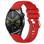 Liquid Glossy Silver Buckle Silicone Watch Band, For Huawei Watch GT3 SE 22mm, For Huawei Watch GT3 Pro 46mm 22mm, For Huawei Watch GT3 Pro 43mm 20mm, For Huawei Watch GT3 46mm 22mm