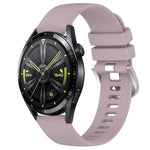 Liquid Glossy Silver Buckle Silicone Watch Band, For Huawei Watch GT3 SE 22mm, For Huawei Watch GT3 Pro 46mm 22mm, For Huawei Watch GT3 Pro 43mm 20mm, For Huawei Watch GT3 46mm 22mm