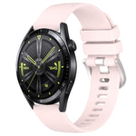 Liquid Glossy Silver Buckle Silicone Watch Band, For Huawei Watch GT3 SE 22mm, For Huawei Watch GT3 Pro 46mm 22mm, For Huawei Watch GT3 Pro 43mm 20mm, For Huawei Watch GT3 46mm 22mm