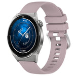 Liquid Glossy Silver Buckle Silicone Watch Band, For Huawei Watch GT3 SE 22mm, For Huawei Watch GT3 Pro 46mm 22mm, For Huawei Watch GT3 Pro 43mm 20mm, For Huawei Watch GT3 46mm 22mm
