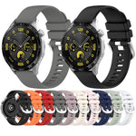 Liquid Glossy Silver Buckle Silicone Watch Band, For Huawei Watch GT3 SE 22mm, For Huawei Watch GT3 Pro 46mm 22mm, For Huawei Watch GT3 Pro 43mm 20mm, For Huawei Watch GT3 46mm 22mm