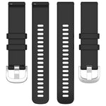 Liquid Glossy Silver Buckle Silicone Watch Band, For Huawei Watch GT3 SE 22mm, For Huawei Watch GT3 Pro 46mm 22mm, For Huawei Watch GT3 Pro 43mm 20mm, For Huawei Watch GT3 46mm 22mm