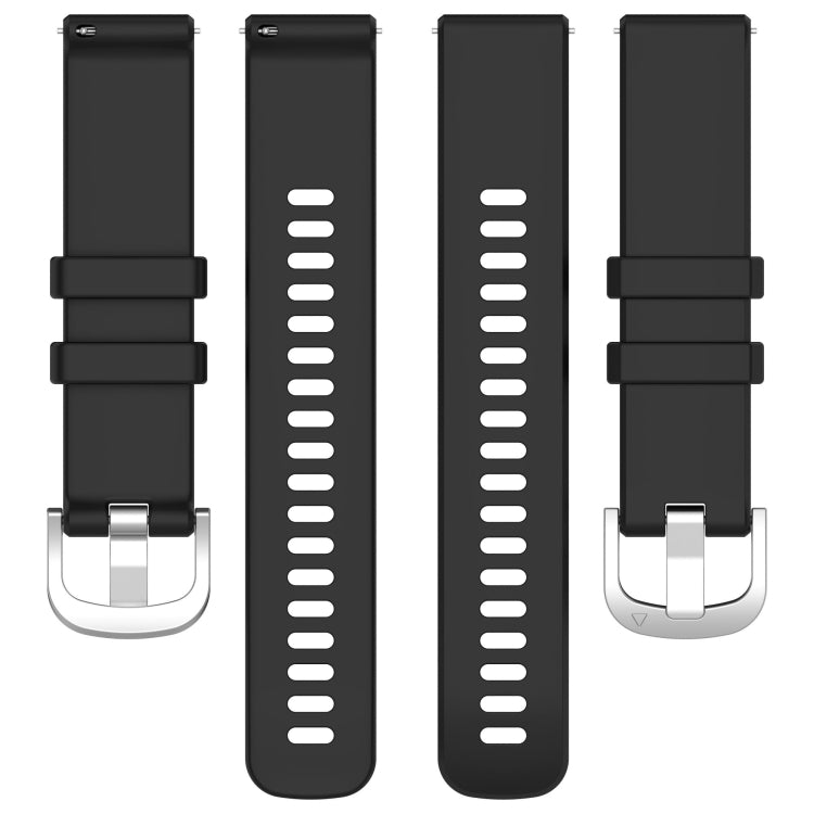 Liquid Glossy Silver Buckle Silicone Watch Band, For Huawei Watch GT3 SE 22mm, For Huawei Watch GT3 Pro 46mm 22mm, For Huawei Watch GT3 Pro 43mm 20mm, For Huawei Watch GT3 46mm 22mm