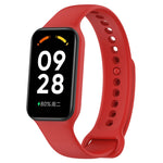 For Xiaomi Mi Band 8 Active Solid Color Integrated Silicone Watch Band, Black, Purple, Teal Green, Dark Blue, Red, Orange, White, Green, Light Blue, Army Green, Pink, Stralight Color