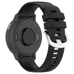 Liquid Glossy Silver Buckle Silicone Watch Band, For Garmin Vivomove Sport, For Garmin Venu 2 Plus, For Garmin Vivoactive3 / 3 Music, For Garmin Forerunner 158 / 55