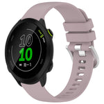 Liquid Glossy Silver Buckle Silicone Watch Band, For Garmin Vivomove Sport, For Garmin Venu 2 Plus, For Garmin Vivoactive3 / 3 Music, For Garmin Forerunner 158 / 55