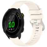 Liquid Glossy Silver Buckle Silicone Watch Band, For Garmin Vivomove Sport, For Garmin Venu 2 Plus, For Garmin Vivoactive3 / 3 Music, For Garmin Forerunner 158 / 55