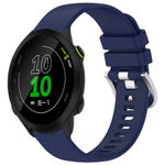 Liquid Glossy Silver Buckle Silicone Watch Band, For Garmin Vivomove Sport, For Garmin Venu 2 Plus, For Garmin Vivoactive3 / 3 Music, For Garmin Forerunner 158 / 55