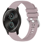 Liquid Glossy Silver Buckle Silicone Watch Band, For Garmin Forerunner245 / 245 Music, For Garmin VivoMove Style / Vivomove, For Garmin Vivomove HR Sport, For Garmin Vivoactive 5