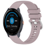 Liquid Glossy Silver Buckle Silicone Watch Band, For Garmin Vivomove Sport, For Garmin Venu 2 Plus, For Garmin Vivoactive3 / 3 Music, For Garmin Forerunner 158 / 55