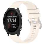 Liquid Glossy Silver Buckle Silicone Watch Band, For Garmin Forerunner245 / 245 Music, For Garmin VivoMove Style / Vivomove, For Garmin Vivomove HR Sport, For Garmin Vivoactive 5
