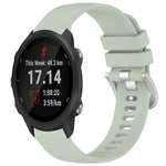 Liquid Glossy Silver Buckle Silicone Watch Band, For Garmin Forerunner245 / 245 Music, For Garmin VivoMove Style / Vivomove, For Garmin Vivomove HR Sport, For Garmin Vivoactive 5