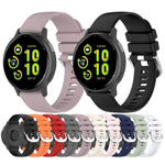 Liquid Glossy Silver Buckle Silicone Watch Band, For Garmin Vivomove Sport, For Garmin Venu 2 Plus, For Garmin Vivoactive3 / 3 Music, For Garmin Forerunner 158 / 55