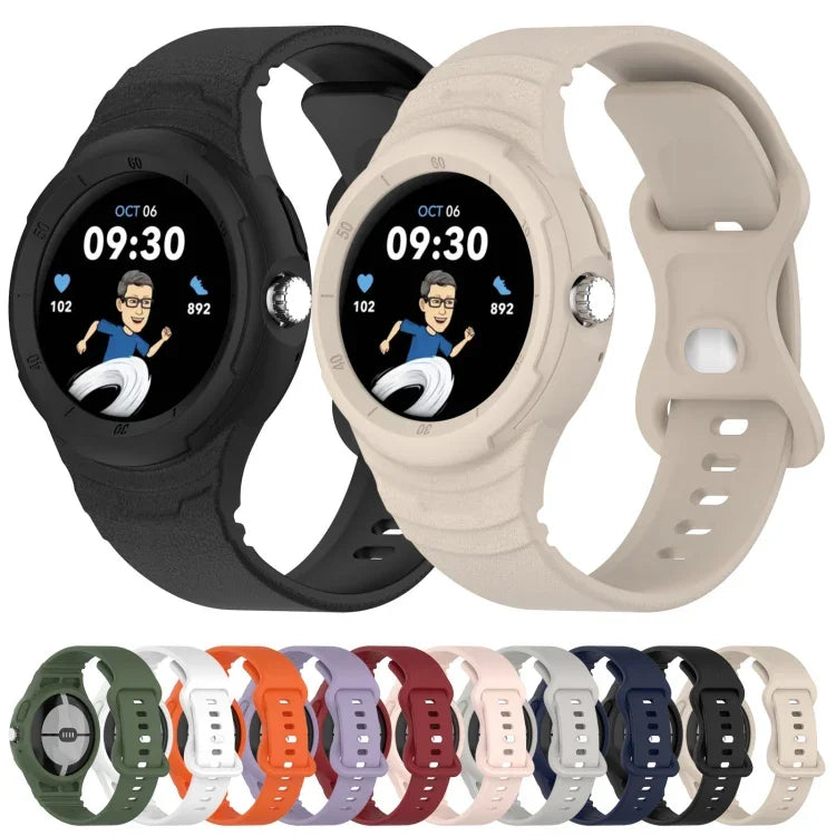 สายซิลิโคนลายหนังแบบบูรณาการ สำหรับ Google Pixel Watch 2