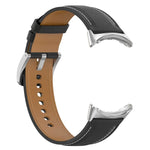 Top Layer Leather Embossed Sewing Watch Band, For Google Pixel Watch 4 / 3 / 2 / 1 41mm