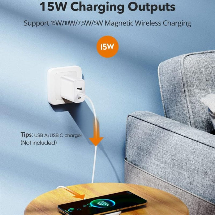 DS-WXC103 ที่ชาร์จไร้สายแม่เหล็ก MagSafe 15W สูงสุด สำหรับ iPhone 15/14/13 / AirPods Pro, ไม่มีอะแดปเตอร์, WXC103