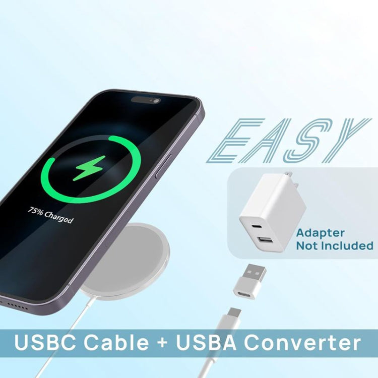 DS-WXC103 ที่ชาร์จไร้สายแม่เหล็ก MagSafe 15W สูงสุด สำหรับ iPhone 15/14/13 / AirPods Pro, ไม่มีอะแดปเตอร์, WXC103
