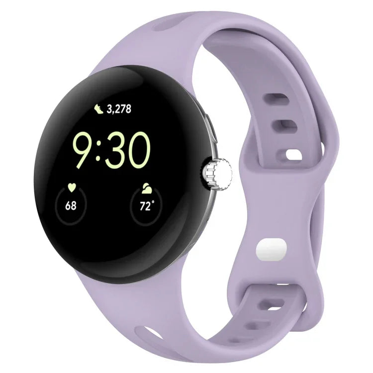 สายซิลิโคนหัวเข็มขัดผีเสื้อเอวเล็ก สำหรับ Google Pixel Watch 4 / 3 / 2 / 1 ขนาด 41 มม.