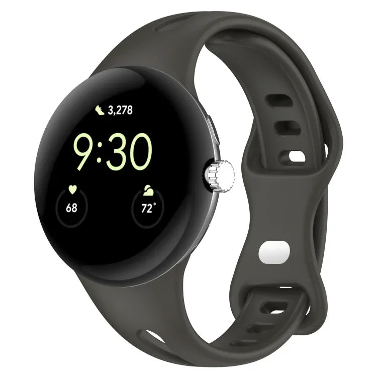 สายซิลิโคนหัวเข็มขัดผีเสื้อเอวเล็ก สำหรับ Google Pixel Watch 4 / 3 / 2 / 1 ขนาด 41 มม.