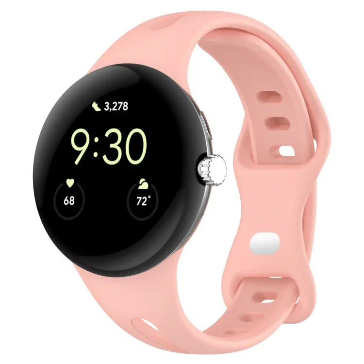 สายซิลิโคนหัวเข็มขัดผีเสื้อเอวเล็ก สำหรับ Google Pixel Watch 4 / 3 / 2 / 1 ขนาด 41 มม.