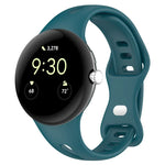 สายซิลิโคนหัวเข็มขัดผีเสื้อเอวเล็ก สำหรับ Google Pixel Watch 4 / 3 / 2 / 1 ขนาด 41 มม.