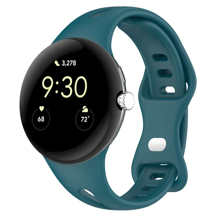 สายซิลิโคนหัวเข็มขัดผีเสื้อเอวเล็ก สำหรับ Google Pixel Watch 4 / 3 / 2 / 1 ขนาด 41 มม.