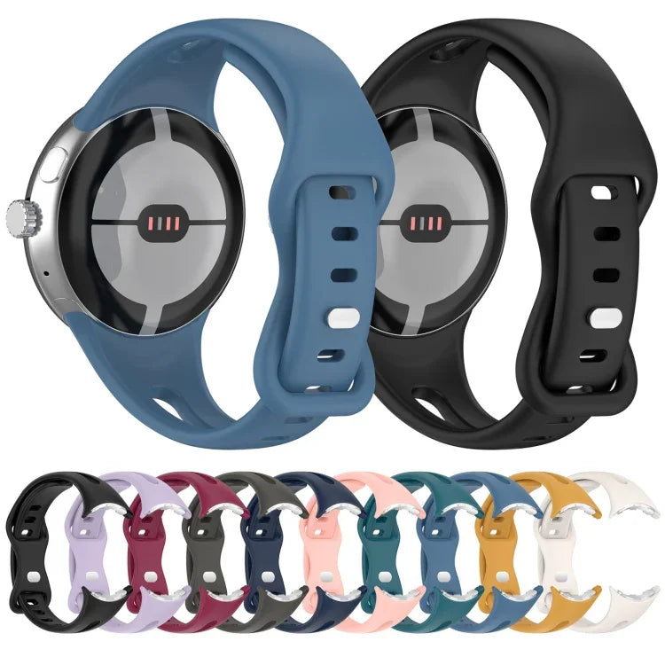 สายซิลิโคนหัวเข็มขัดผีเสื้อเอวเล็ก สำหรับ Google Pixel Watch 4 / 3 / 2 / 1 ขนาด 41 มม.