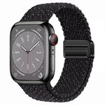 Nylon Woven Magnetic Fold Buckle Watch Band, For Apple Watch Series 9 41mm, For Apple Watch Ultra 49mm
