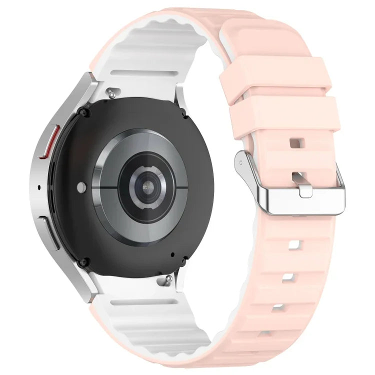 สายรัดนาฬิกาซิลิโคนสองสีแนวนอน สำหรับ Samsung Galaxy Watch 4, สำหรับ Samsung Galaxy Watch 4 Classic ขนาด 46 มม., สำหรับ Samsung Galaxy Watch 3 ขนาด 41 มม.