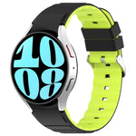 สายรัดนาฬิกาซิลิโคนสองสีแนวนอน สำหรับ Samsung Galaxy Watch 4, สำหรับ Samsung Galaxy Watch 4 Classic ขนาด 46 มม., สำหรับ Samsung Galaxy Watch 3 ขนาด 41 มม.
