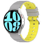 สายรัดนาฬิกาซิลิโคนสองสีแนวนอน สำหรับ Samsung Galaxy Watch 4, สำหรับ Samsung Galaxy Watch 4 Classic ขนาด 46 มม., สำหรับ Samsung Galaxy Watch 3 ขนาด 41 มม.