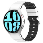 สายรัดนาฬิกาซิลิโคนสองสีแนวนอน สำหรับ Samsung Galaxy Watch 4, สำหรับ Samsung Galaxy Watch 4 Classic ขนาด 46 มม., สำหรับ Samsung Galaxy Watch 3 ขนาด 41 มม.