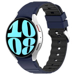 สายรัดนาฬิกาซิลิโคนสองสีแนวนอน สำหรับ Samsung Galaxy Watch 4, สำหรับ Samsung Galaxy Watch 4 Classic ขนาด 46 มม., สำหรับ Samsung Galaxy Watch 3 ขนาด 41 มม.