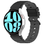 สายรัดนาฬิกาซิลิโคนสองสีแนวนอน สำหรับ Samsung Galaxy Watch 4, สำหรับ Samsung Galaxy Watch 4 Classic ขนาด 46 มม., สำหรับ Samsung Galaxy Watch 3 ขนาด 41 มม.