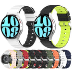สายรัดนาฬิกาซิลิโคนสองสีแนวนอน สำหรับ Samsung Galaxy Watch 4, สำหรับ Samsung Galaxy Watch 4 Classic ขนาด 46 มม., สำหรับ Samsung Galaxy Watch 3 ขนาด 41 มม.