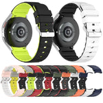สายรัดนาฬิกาซิลิโคนสองสีแนวนอน สำหรับ Samsung Galaxy Watch 4, สำหรับ Samsung Galaxy Watch 4 Classic ขนาด 46 มม., สำหรับ Samsung Galaxy Watch 3 ขนาด 41 มม.
