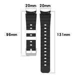 สายรัดนาฬิกาซิลิโคนสองสีแนวนอน สำหรับ Samsung Galaxy Watch 4, สำหรับ Samsung Galaxy Watch 4 Classic ขนาด 46 มม., สำหรับ Samsung Galaxy Watch 3 ขนาด 41 มม.