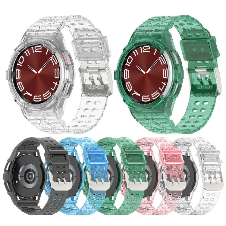 สายรัดนาฬิกา TPU แบบบูรณาการ Glacier สำหรับ Samsung Galaxy Watch6 Classic 47 มม. R960, สำหรับ Samsung Galaxy Watch6 Classic 43 มม. R950