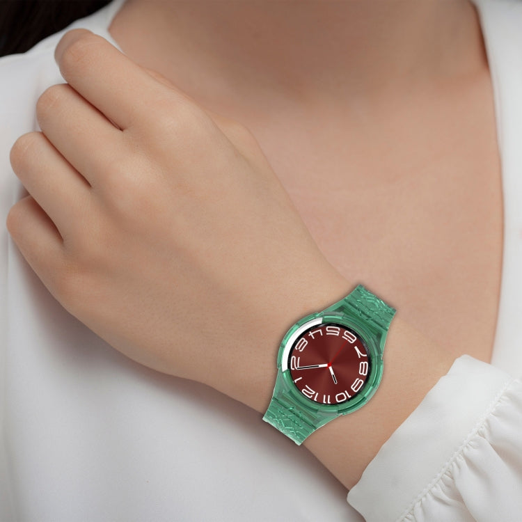 สายรัดนาฬิกา TPU แบบบูรณาการ Glacier สำหรับ Samsung Galaxy Watch6 Classic 47 มม. R960, สำหรับ Samsung Galaxy Watch6 Classic 43 มม. R950