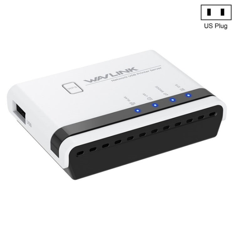 WAVLINK NU516U1 เซิร์ฟเวอร์เครื่องพิมพ์ไร้สาย USB2.0 พร้อม LAN / บริดจ์ WiFi 10 / 100Mbps, ปลั๊ก US, ปลั๊ก UK, ปลั๊ก EU, ปลั๊ก AU