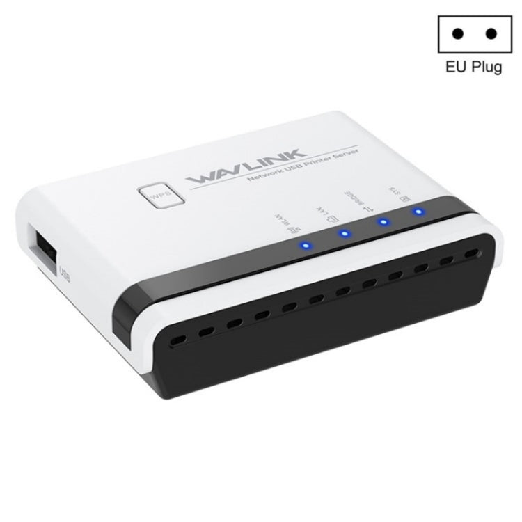 WAVLINK NU516U1 เซิร์ฟเวอร์เครื่องพิมพ์ไร้สาย USB2.0 พร้อม LAN / บริดจ์ WiFi 10 / 100Mbps, ปลั๊ก US, ปลั๊ก UK, ปลั๊ก EU, ปลั๊ก AU