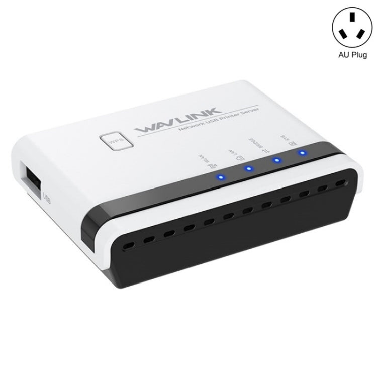 WAVLINK NU516U1 เซิร์ฟเวอร์เครื่องพิมพ์ไร้สาย USB2.0 พร้อม LAN / บริดจ์ WiFi 10 / 100Mbps, ปลั๊ก US, ปลั๊ก UK, ปลั๊ก EU, ปลั๊ก AU