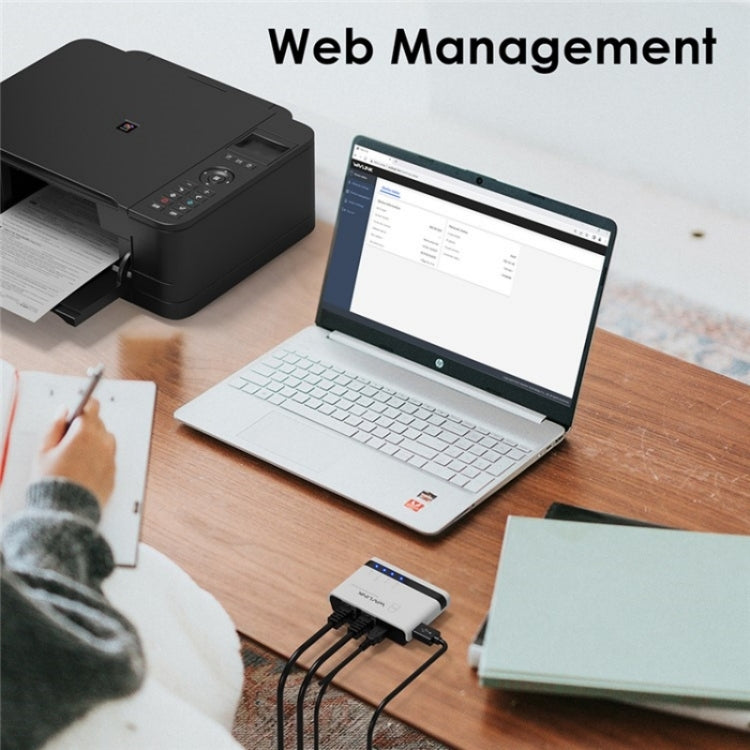 WAVLINK NU516U1 เซิร์ฟเวอร์เครื่องพิมพ์ไร้สาย USB2.0 พร้อม LAN / บริดจ์ WiFi 10 / 100Mbps, ปลั๊ก US, ปลั๊ก UK, ปลั๊ก EU, ปลั๊ก AU