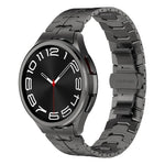 Lron Man Curved Connection Stainless Steel Watch Band, For Samsung Galaxy Watch6 Classic 43 / 47mm, For Samsung Galaxy Watch 6 40 / 44mm, For Samsung Galaxy Watch 5 40 / 44mm, For Samsung Galaxy Watch 5 Pro, For Samsung Galaxy Watch 4 40 / 44mm        ...