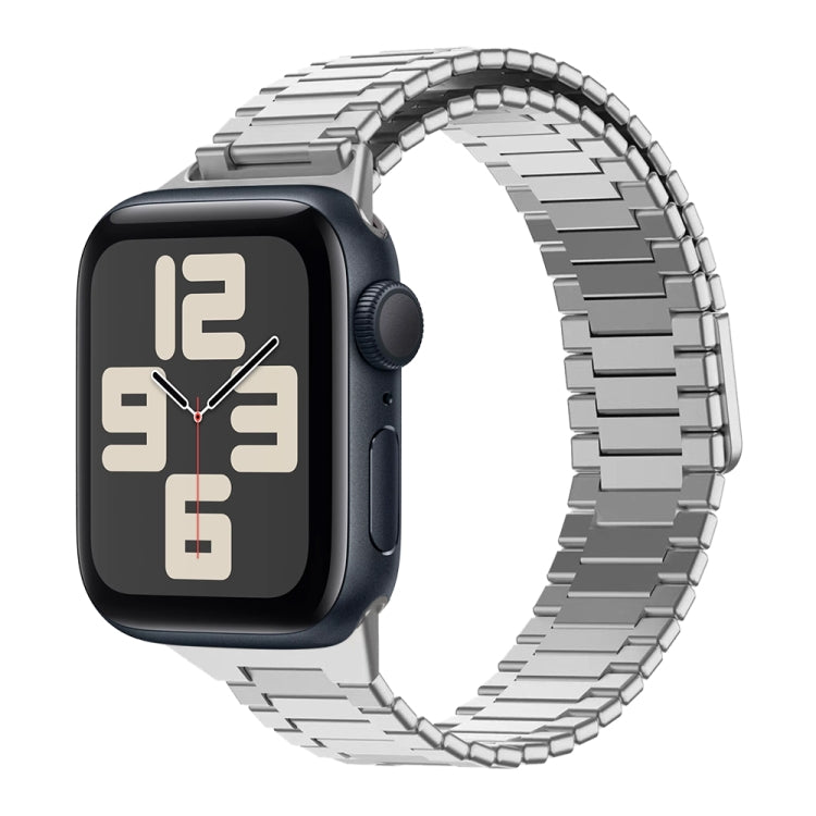 สายรัดนาฬิกา Bamboo Magnetic Stainless Steel Metal สำหรับ Apple Watch SE 2023 44mm, สำหรับ Apple Watch SE 2023 40mm, สำหรับ Apple Watch Ultra 2 49mm, สำหรับ Apple Watch Series 9 45mm, สำหรับ Apple Watch Series 9 41mm, สำหรับ Apple Watch Ultra 49mm